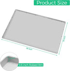 TRZZ Silicone Waterproof Under Sink Mat 28" x 19", Drip Tray and Cabinet Liner for Kitchen and Bathroom, Prevents Water Damage and Organizes Cabinets (Light Grey)
