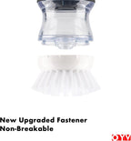 Dish Scrub Brush with Soap Dispenser, Kitchen Brush for Dish Pot Pan Sink Cleaning, 1 Piece Soap Dispensing Palm Brush, Black/Clear/White