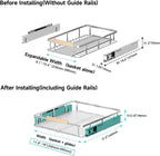 2Pack Expandable Pull Out Cabinet Organizer, Closet Organizers and Storage 11.8~18''W x 17.3''D Heavy Duty Under Sink Storage Basket Slide Out Cabinet Shelves for Kitchen, Bathroom, Pantry