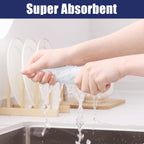 Homaxy Microfiber Waffle Weave Kitchen Dish Cloths, 12 x 12 Inch Ultra Absorbent and Solid Color Dish Towels for Kitchen Fast Drying Dishcloth for Washing Dishes, 8 Pack, White