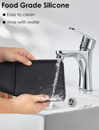 Tamping Mat compatible with Breville 870/880, Silicone Top Cover for Espresso Machines - Non-Slip, Scratch Proof Coffee Accessories (11"x9.25", Black)