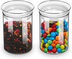 ZENS Glass Canisters Jar with Lid, Airtight Sealed 15 Fluid Ounce Spice Jars Sets of 2, Clear Small Kitchen Storage Containers for Herbs,Tea 4.76 x 3.15 IN