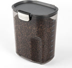 Progressive International ProKeeper+ Clear Plastic Airtight Food Baker's Kitchen Storage Organization Container Canister Set with Magnetic Accessories, 2- Piece Set (Coffee 4.3-Quart)