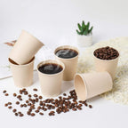 Disposable Paper Cups, Plant Fiber Brown Hot Drink Cups 160 Count 8 oz