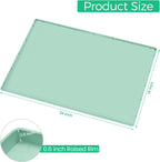 TRZZ Silicone Waterproof Under Sink Mat 34" x 19", Drip Tray and Cabinet Liner for Kitchen and Bathroom, Prevents Water Damage and Organizes Cabinets (Mint Green)