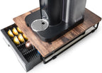 EVERIE Wooden Coffee Pod Storage Drawer Holder Compatible with Nespresso Vertuoline Capsules, Rustic Brown, NP01-WD01