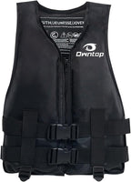 Owntop Kids and Adult Swim Jackets 50 to 125 lbs Dual Buckles, Zipper and Crotch Strap Ski Vest Lightweight PFD Perfect for Kayaking, Fishing, Paddle Board