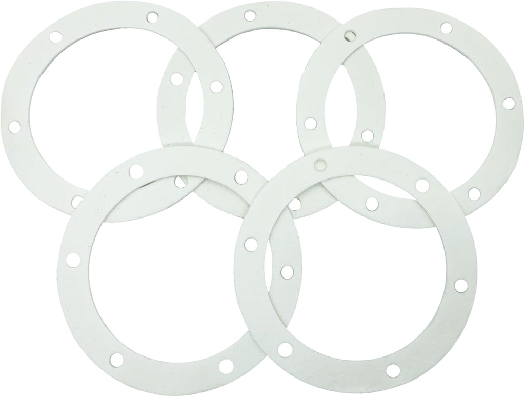 6" Pellet Stove White Gasket for Combustion Exhaust Fan Mounting Blower to Housing Seal with 100's and Most Pellet Stoves 2100J MAR60487（5/Pack）