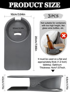 3PCS Drinking Cup Holder Clip Kalolary Chair Desk Bottle Cup Stand DIY Glass Clamp Storage Saucer Clip with Groove for Potted Plant Beverage Coffee Mug Holder Clip for Home & Office (Black White Grey)