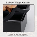 Stainless Steel Espresso Coffee Ground Knock Box Chute, Built-in Desktop Waste Bucket, Bottomless Knocking Residue Box