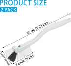 GTOTd Kitchen Right Angle Scrub Grout Small Cleaning Brush（2 Pack）Best Kitchen Gadgets Gifts Stuff for Bottle Bathroom Brushes Household Pot Pan Dishwasher Edge Corners Deep Brush with Stiff Bristles