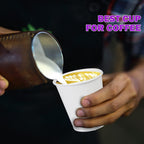 Smygoods White Disposable Paper Coffee Cups (10 OZ, 100 Count) For Hot Beverages, Tea, Espresso, Cocoa - To Go Drink Containers, Café & Office