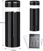 Cup Dispenser, Wall Mount Water Cooler Cup Dispenser fits 4-7 oz Disposable Paper and Plastic Cups, Pull Type Cup Holder for Bathroom, Office, Break Room, Gym, Black