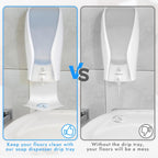 2PCS Dispenser Drip Tray Wall Mount Soap Dispenser Bracket,Laundry Detergent Drip Catcher Prevent Dripping and Spraying, Easy to Clean(White)