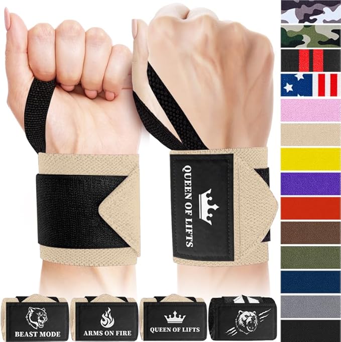TECEUM Weightlifting 18" & 12" Wrist Wraps with Thumb Loop – Heavy Duty Wrist Workout Braces for Men and Women – Ideal for Powerlifting, Strength Training, Bodybuilding