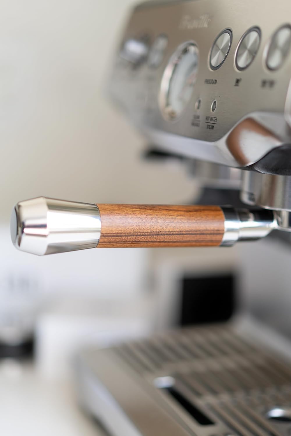 LILQ 54mm Spouted 3 Ears Portafilter Compatible with Breville Machines Stable Handle (Barcino Fusion, 54mm Double Spouts)