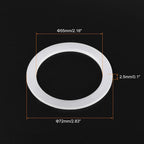 MECCANIXITY Gasket Seal Coffee Maker White Silicone Ring Replacement 55x72x2.5mm for 6-Cup Aluminium Coffee Pot, Pack of 5