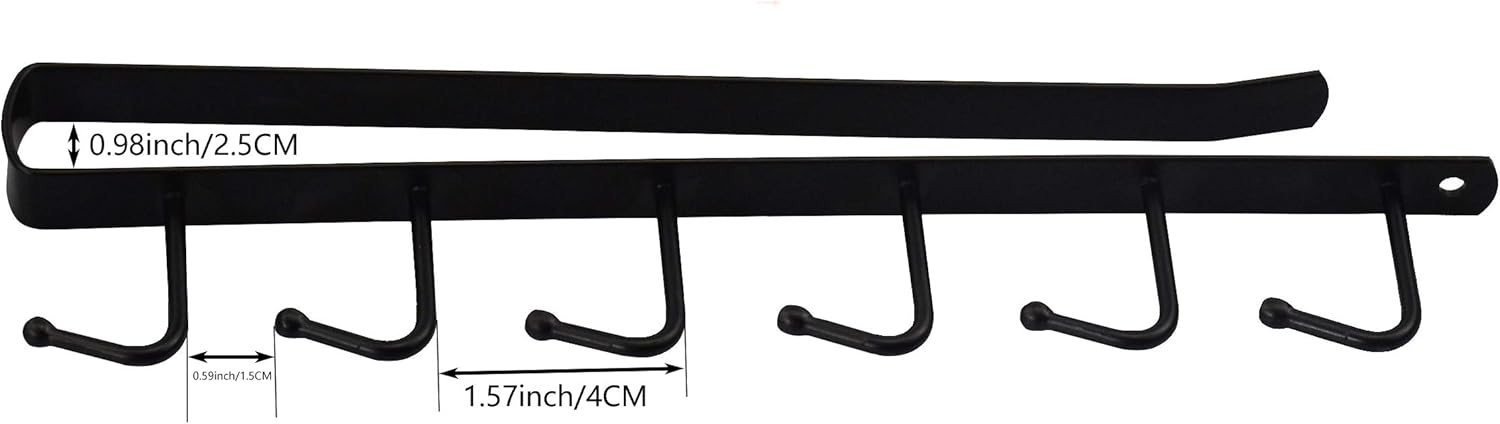 eywlwaar Mug Cups Cabinet Mug Hooks Kitchen Storage Hanging Hooks (4 Pack-White)