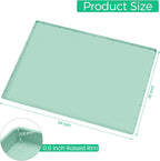 TRZZ Silicone Waterproof Under Sink Mat 34" x 22", Drip Tray and Cabinet Liner for Kitchen and Bathroom, Prevents Water Damage and Organizes Cabinets (Mint Green)