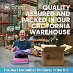 MW Pro Microfiber Cleaning Cloth | Purple | 12 Pack | 16” x 16” | All Purpose Microfiber Towels - Clean, Dust, Polish, Scrub, Absorbent