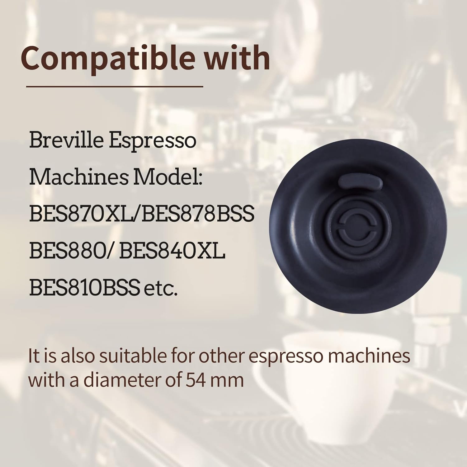 2 Pack 54mm Espresso Backflush Cleaning Disc For Breville Espresso Machines - 54mm Backflush Disc Compatible with Breville BES870XL/ BES878BSS/ BES880/ BES840XL/ BES810BSS