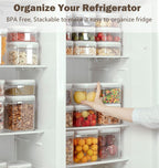 Pop Food Storage Containers Airtight Food Storage Containers Set with Lids Kitchen Pantry Organization and Storage, Stackable, BPA Free, 3 x 1.2Qt