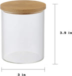 Qtip Holder With Vanity Tray, Glass Apothecary Jars With Lids for Bathroom, Cotton Ball Swab Pad Rounds Holder Canister Jars for Restroom Decorations and Organizer