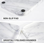 Vanity Trays, Marble Bathroom Tray for Countertop, Decorative Tray for Dresser Organizer, One Piece Serving Tray for Kitchen, Storage Tray for Kitchen Sink, Perfume, Jewelry Holder(Arabescato)