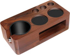 Espresso Tamping Station,Multifunctional Tamping Station,Non-slip Tamper Station,Espresso Station fit for storage 51-58mm Tamper Distributor Portafilter,Walnut Tamper Holder,Coffee Portafilter Holder