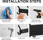 VAEHOLD Wall Hooks, Heavy Duty Aluminum Towel Hooks for Hanging Coat, Hat, Key, Clothes, Closet Hook Wall Mount for Kitchen, Bathroom, Office (“C“ Shape Coat 4 Hooks 1 Pack)