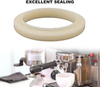 54mm Silicone Steam Ring, 2Pcs Group Head Gasket, Soft Coffee Machine Seal, 6.5cm Outer Diameter Flexible Gasket Replacement Part for 870 878 880 860 840 810 450 500, Beige