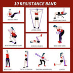 WHATAFIT Resistance Bands, Pull Up Assistance Bands, Exercise Bands, Workout Bands Set for Men and Women Home Fitness, Body Stretching, Strength Training, Physical Therapy