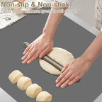 78.7"x23.6"(200cmx60cm) Large Silicone Mats for Countertop, Heat Resistant Mat, Waterproof Nonslip Silicone Kitchen Counter Mat, Nonstick Table Placemat, Multipurpose Mats, Black