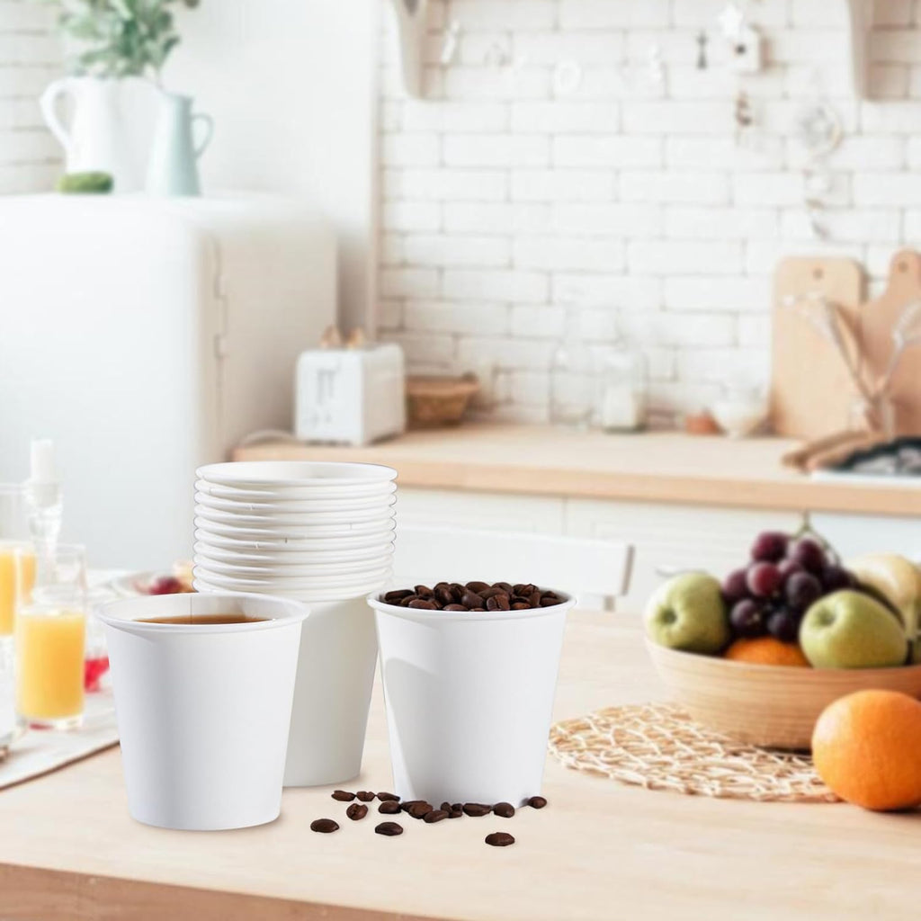 600 Pack 5 oz Paper Cups, Disposable Mini Bathroom Mouthwash Cups, Hot/Cold Drinking Cups, White Disposable Paper Cups for Bathroom, Home, Party, Office, Picnic, Travel