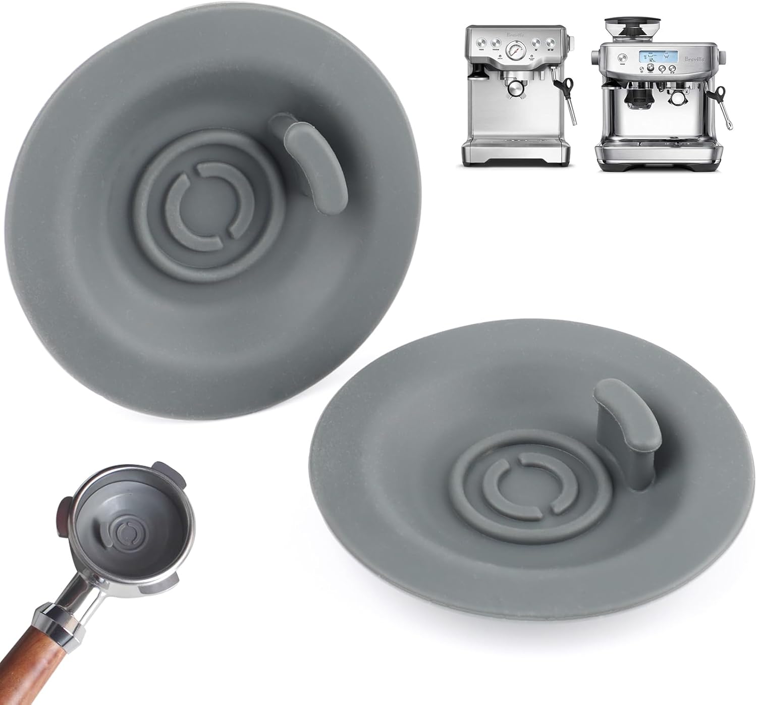 2Pack 54mm Espresso Backflush Cleaning Disc for Breville BES870XL/878/880/810BSS/840XL Machines,Professional Coffee Machine Accessories with Durable Silicone Compatible with Cleaning Tablets