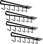 eywlwaar Mug Cups Cabinet Mug Hooks Kitchen Storage Hanging Hooks (4 Pack-Black)