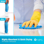 Orighty Cleaning Cloths, Shop Towels 50 Pack, Shop Rags Reusable, Microfiber Cleaning Rags Bulk for Cars, Multi-Purpose Lint Free Towels for Automotive, Mechanic, Kitchen, 11.5’’ x 11.5’’, Blue