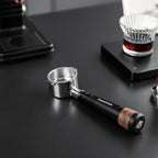 51mm Espresso Bottomless Portafilter with 2 Ear | Stainless Steel Basket and Black Aluminum Alloy Handle | Fits De’Longhi ECP3420 / EC155 / BCO430 / EC260 Espresso Machine | Accessories