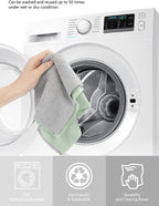 Fantasticlean Microfiber Cleaning Cloth Roll -75 Pack, Tear Away Microfiber Towels, 12" x 12", Reusable, Washable, Scratch Free, Ultra Absorbent Dishcloth for Home Supplies, Car, Pet (Moss Green)