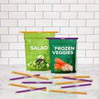 GRIPSTIC Bag Sealer - Reusable Chip Clips, Bag Clips. Patented. Airtight & Waterproof Seal on Food Storage Bags, Kids Snacks & More. Near Zero Waste. 12ct Medium