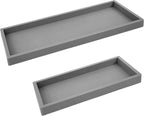 Countertop and Vanity Tray - 2 PC (11” and 7”) Shatterproof Silicone Kitchen and Bathroom Trays for Counter, Kitchen Soap Dispenser Tray, Vanity Trays for Bathroom, Perfume Key Tray