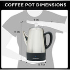Mixpresso 10 Cup Percolator Coffee Pot Electric, Stainless Steel Coffee Percolator Electric With Keep Warm Function, Classic Perculator Pot With Removable Basket for Home or Office