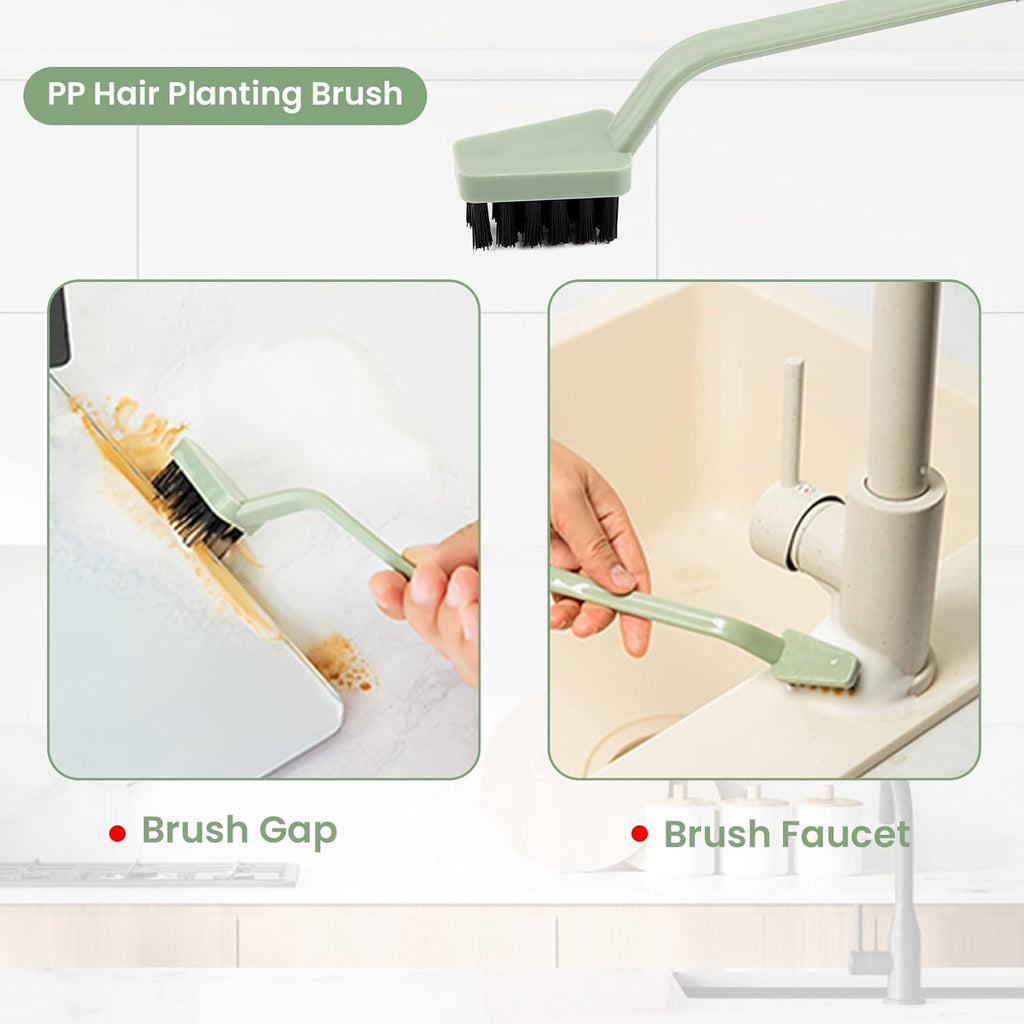 6Pack Kitchen Cleaning Brush Set,Deep Clean Gas Stove Brass Brush, Kitchen Sink Nylon Brushes,Cooktop Scraper,Stiff Bristles Rust Removing and Dust, Scrubber Brush for Range Hood Grease Grime