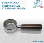 Bottomless Portafilter Lusso for La Pavoni Europiccola Professional Stradivari Lusso Lever Espresso Machine with 2 Cup filter Basket Included