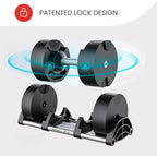 NUOBELL Adjustable Dumbbells 5-80 lbs: Replace 16 Sets, Ideal for Home Gym Weight Bench & Press