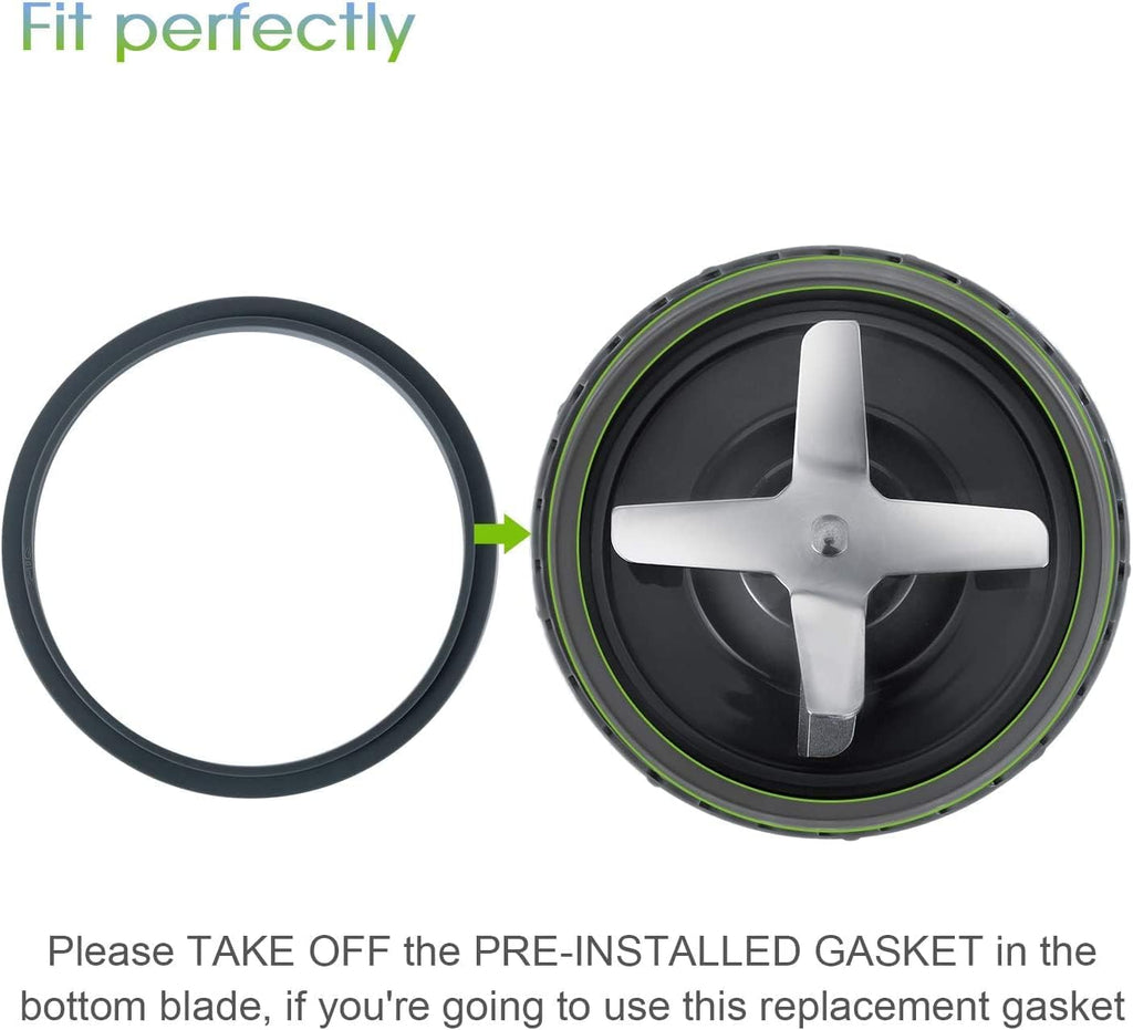 Pack of 6 Replacement Parts Gaskets with Lip Compatible with 900w NutriBullet Extractor Blender
