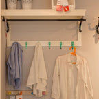 15 Pcs Black Wall Mounted Coat Hooks, Hanger Hook with 30 Pieces Screws for Towel, Key, Robe, Scarf, Bag, Cap, Coffee Cup, Mugs（Green）