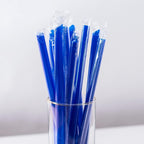Karat 9" Boba Straws(10mm Diameter), Poly-Wrapped, Assorted Solid Colors (Blue)