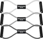 Figure 8 Fitness Resistance Bands with Handles - Exercise Tube Band Set of 3 for Arm and Shoulder Stretch, Rope 8 Word Elastic for Women and Men