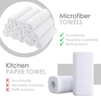 Avalon Towels Microfiber Cleaning Cloths (Value Pack of 36) Size 16" x 16", Highly Absorbent Cleaning Rags, Lint Free Cleaning Towels, Reusable and Washable, Microfiber Towels for Cars (White)